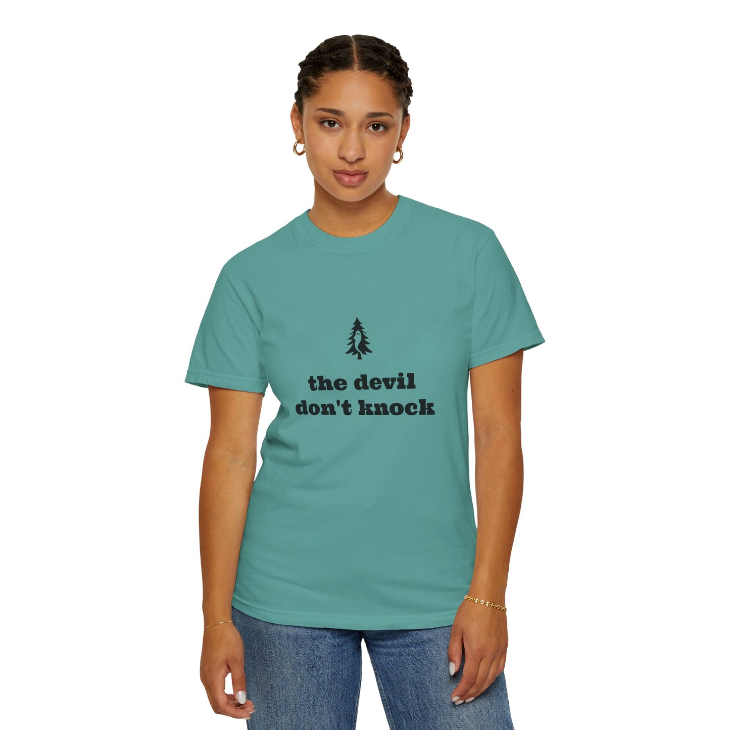 "The Devil Don't Knock" Signature Tee - Of Pines And Ghosts