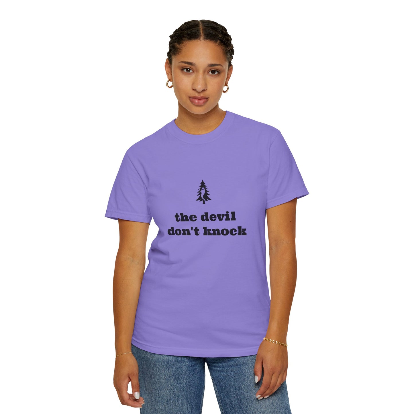 "The Devil Don't Knock" Signature Tee - Of Pines And Ghosts
