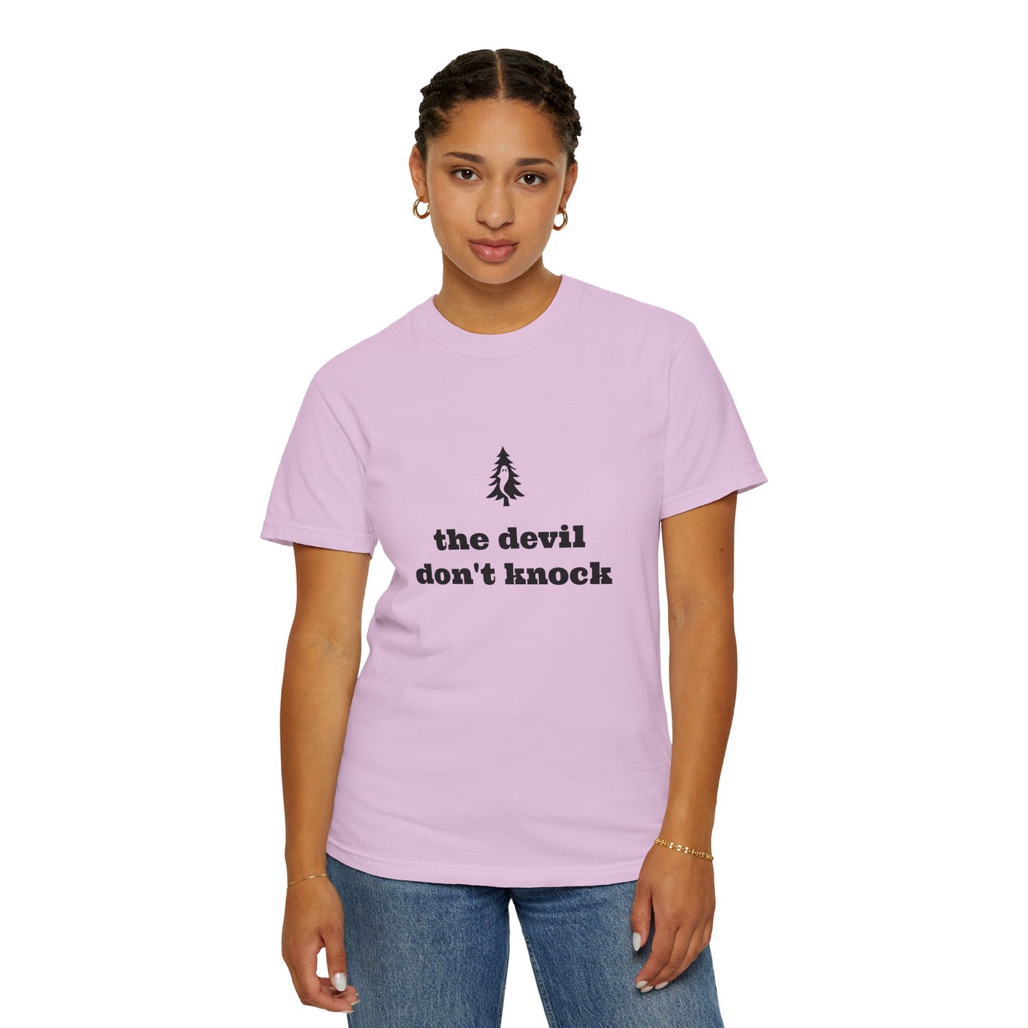 "The Devil Don't Knock" Signature Tee - Of Pines And Ghosts