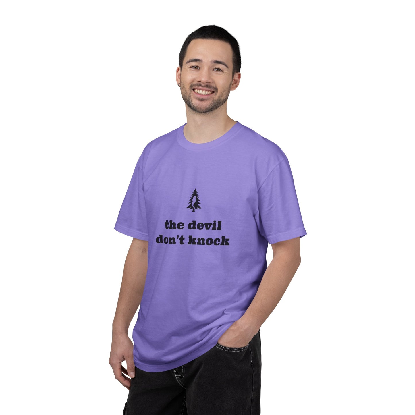 "The Devil Don't Knock" Signature Tee - Of Pines And Ghosts