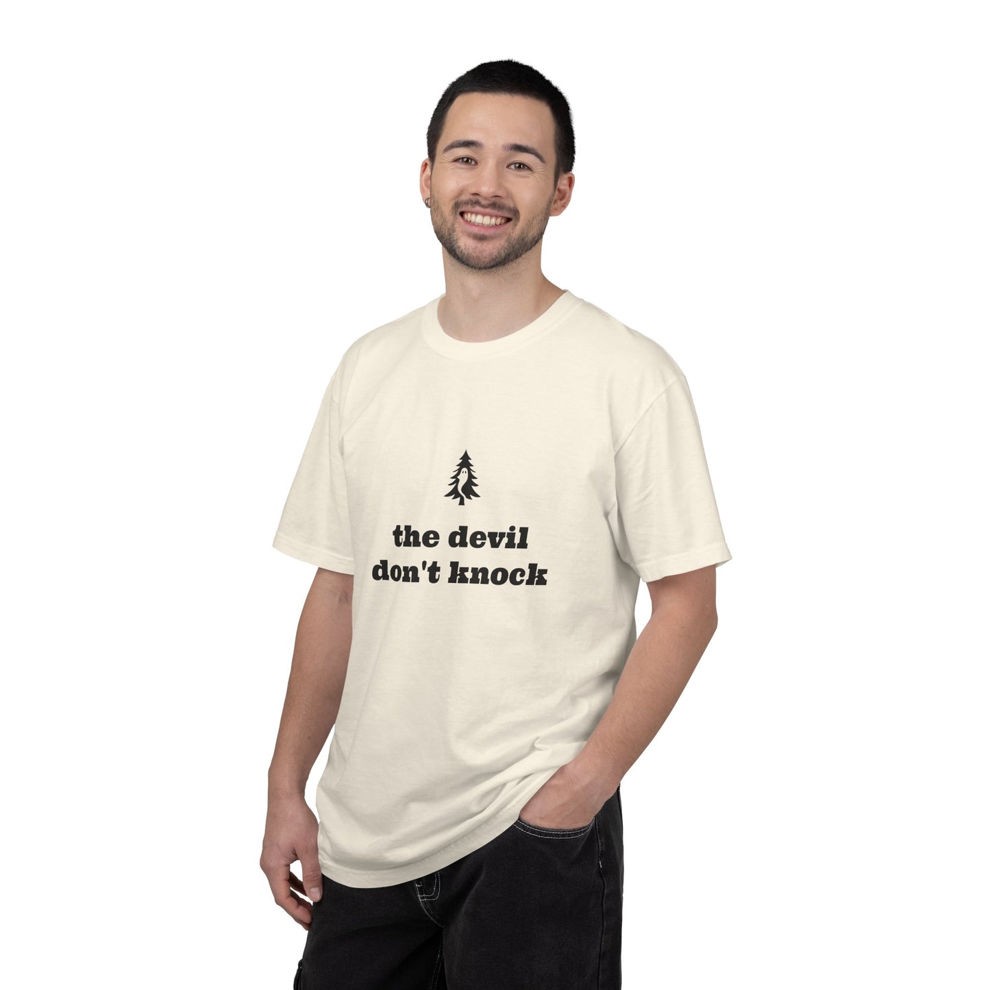 "The Devil Don't Knock" Signature Tee - Of Pines And Ghosts