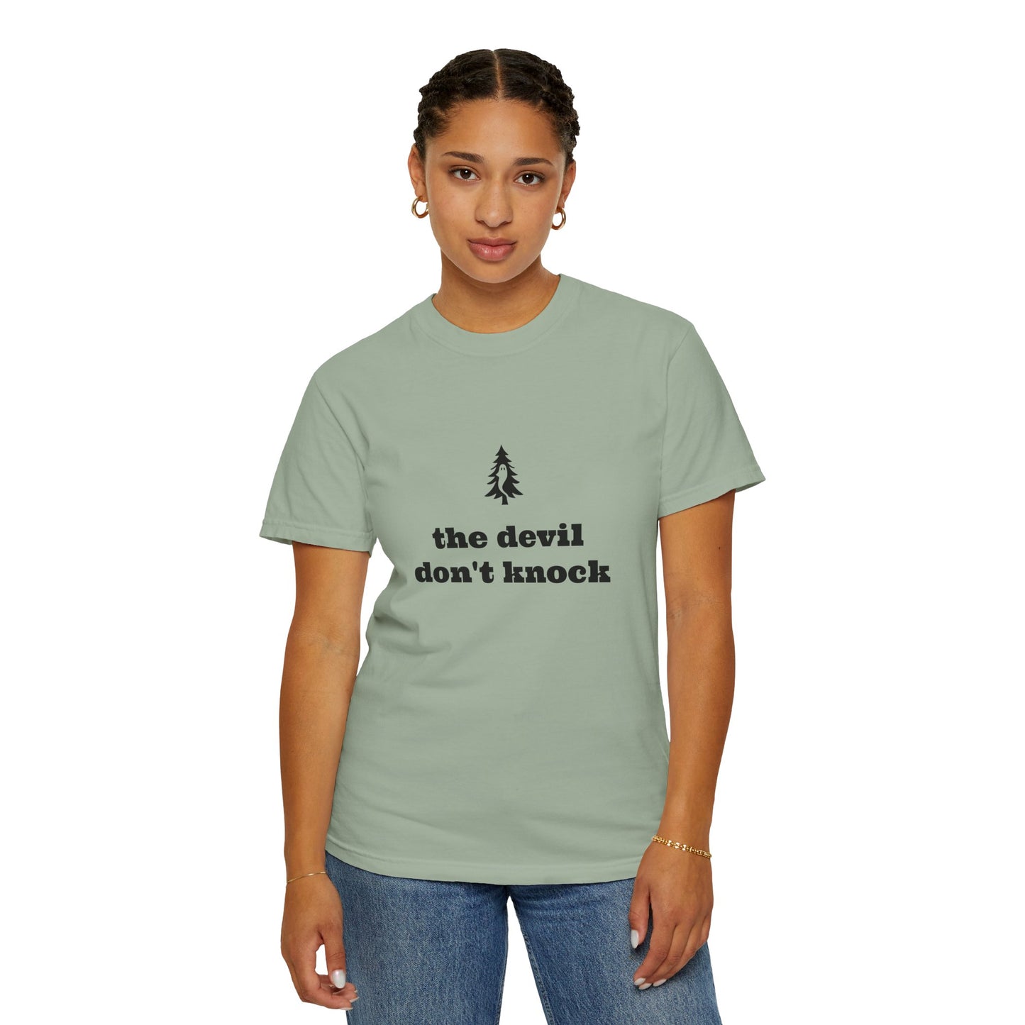 "The Devil Don't Knock" Signature Tee - Of Pines And Ghosts