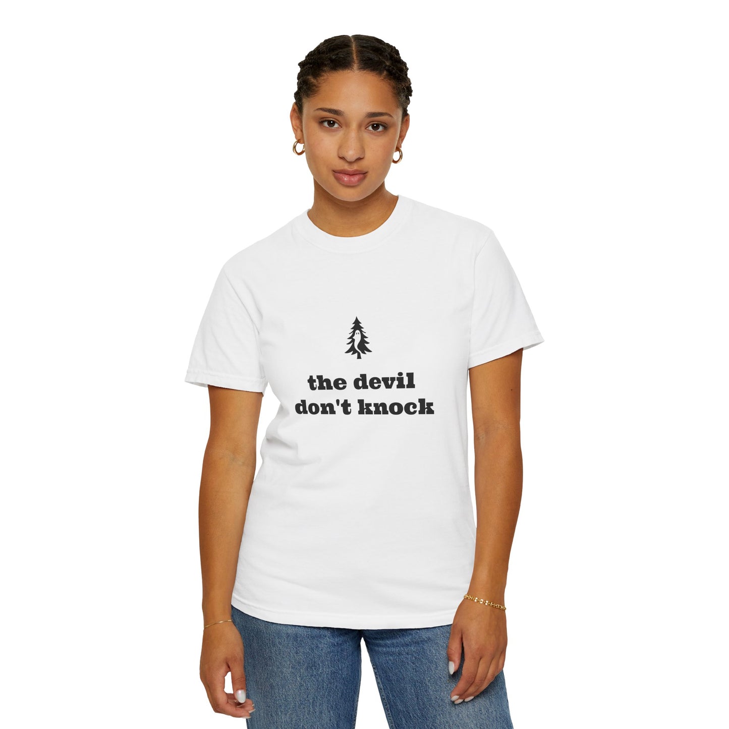 "The Devil Don't Knock" Signature Tee - Of Pines And Ghosts
