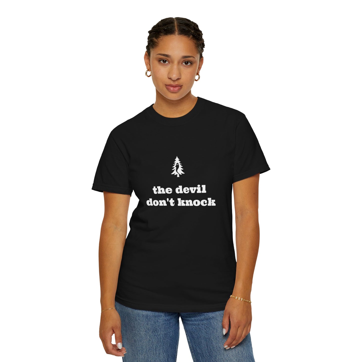 "The Devil Don't Knock" Signature Tee - Of Pines And Ghosts