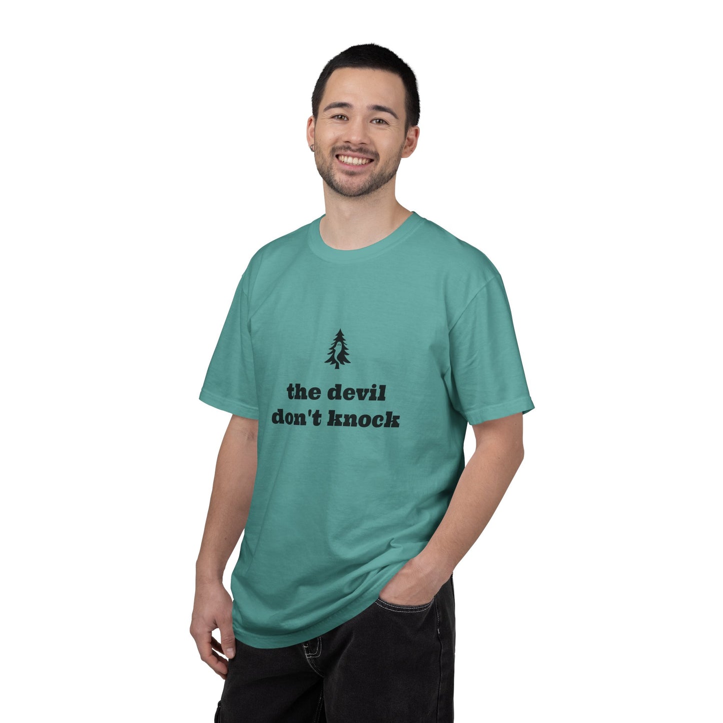 "The Devil Don't Knock" Signature Tee - Of Pines And Ghosts