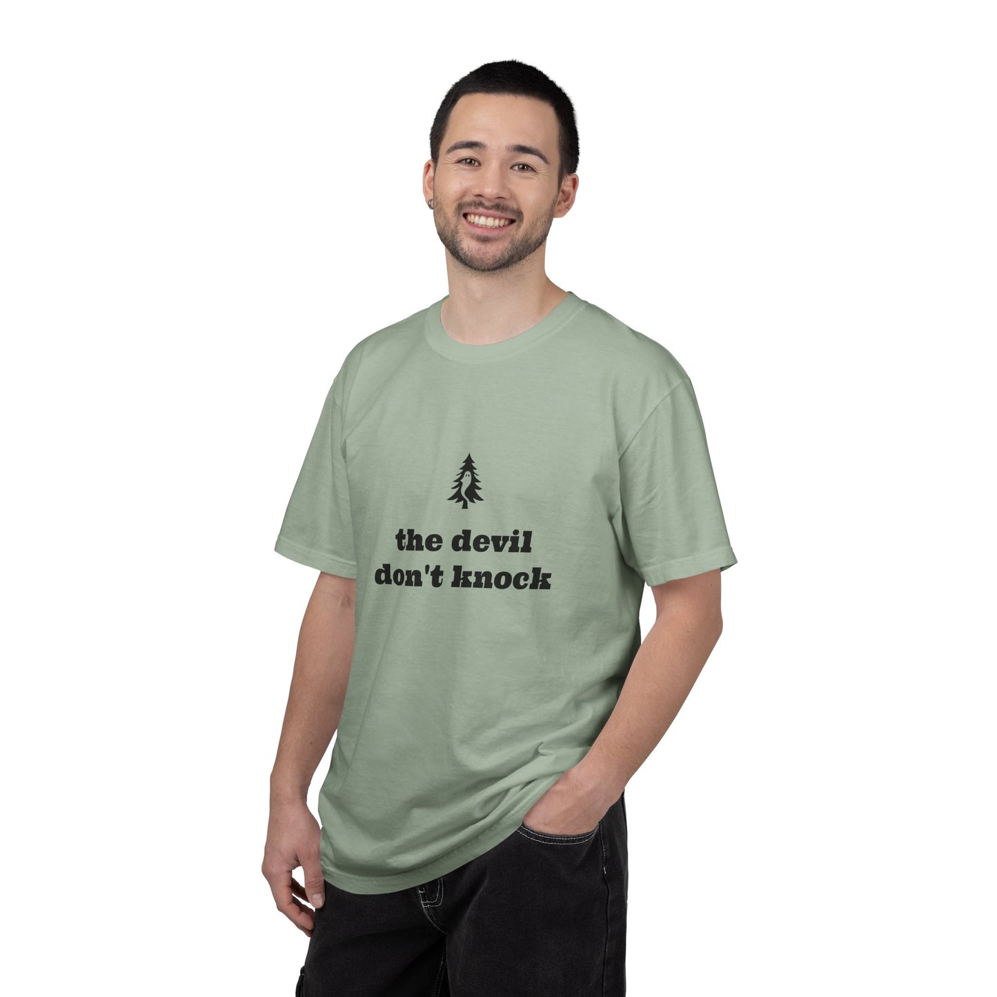 "The Devil Don't Knock" Signature Tee - Of Pines And Ghosts