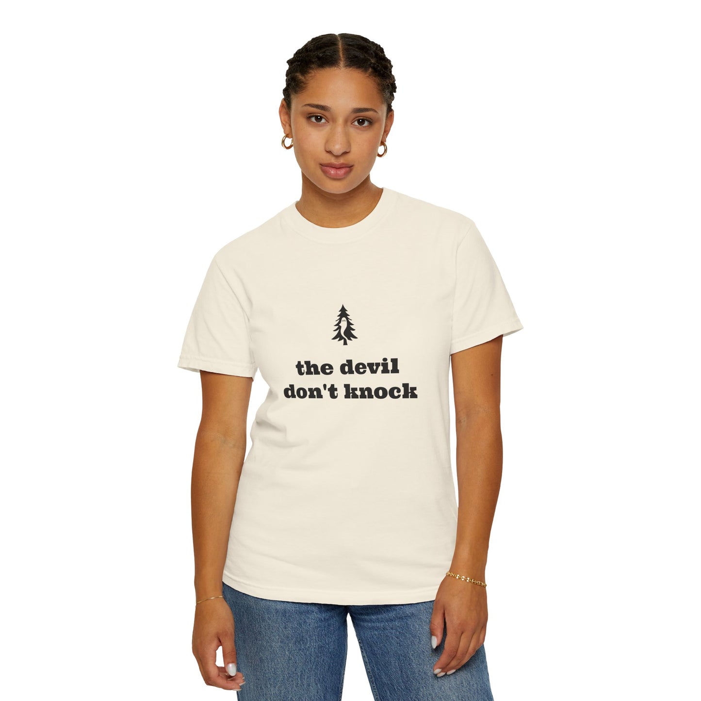 "The Devil Don't Knock" Signature Tee - Of Pines And Ghosts